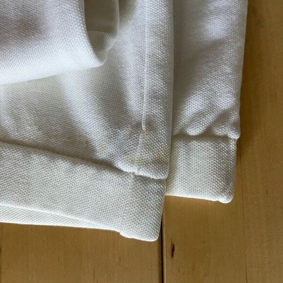 Vintage Womens St. Croix Knits White with Blue Suede Trim Cardigan Preppy Jacket - Picture 8 of 8